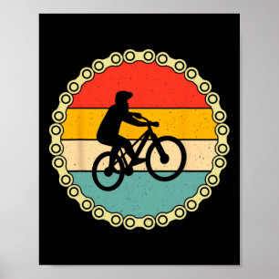 Mountainbike-Design für Radliebhaber Fahrradfahren Poster