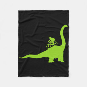 Mountainbike Dinosaur MTB Biker Radfahrer Fleecedecke