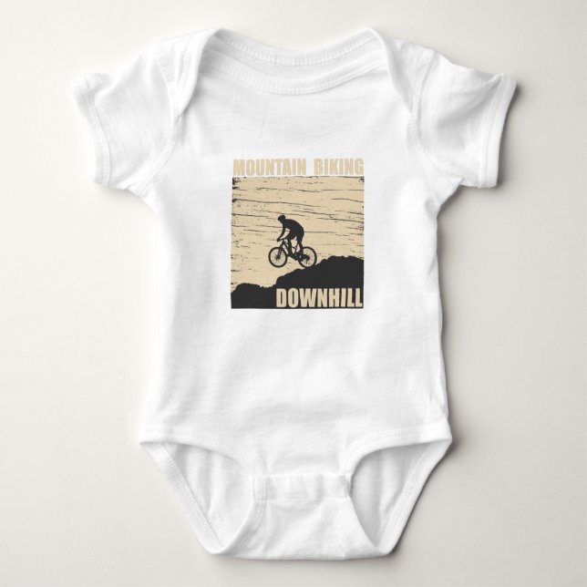 Mountainbike Downhill Baby Strampler (Vorderseite)