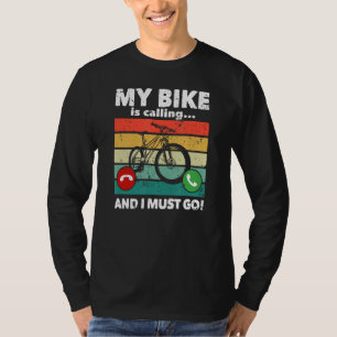 Mountainbike Downhill-Fahrt mein Bike ruft und T-Shirt