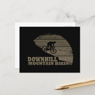 Mountainbike Downhill Feiertagspostkarte