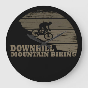 Mountainbike Downhill Große Wanduhr