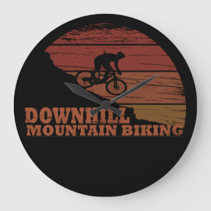 Mountainbike Downhill Große Wanduhr