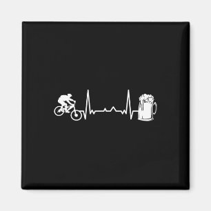 Mountainbike Downhill - Herzschlag Ekg Fahrrad Rad Magnet