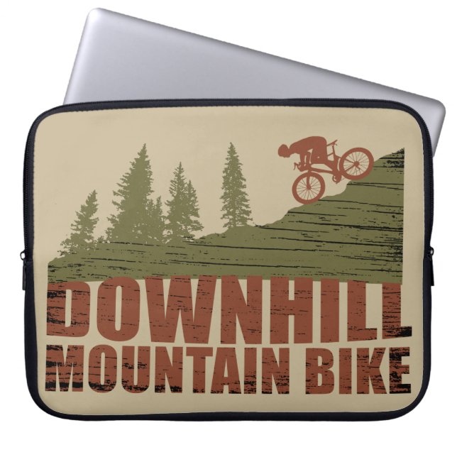 Mountainbike Downhill Laptopschutzhülle (Vorderseite)