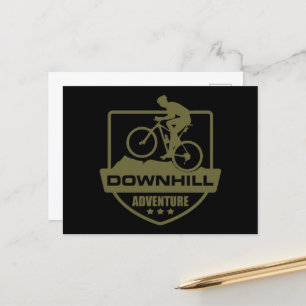 Mountainbike Downhill mtb Postkarte