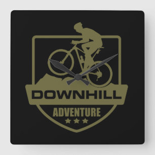 Mountainbike Downhill mtb Quadratische Wanduhr