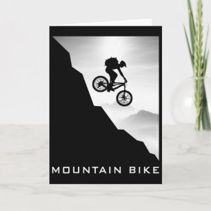 Mountainbike Downhill MTB Radfahren Vintage Biker Karte