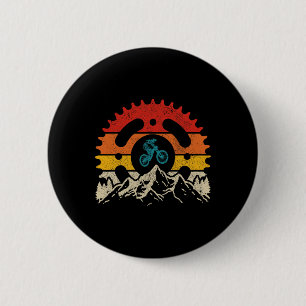 Mountainbike Downhill Mtb Vintage Mountainbiker  Button