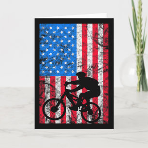 Mountainbike Downhill - US-amerikanische Flagge Mt Karte