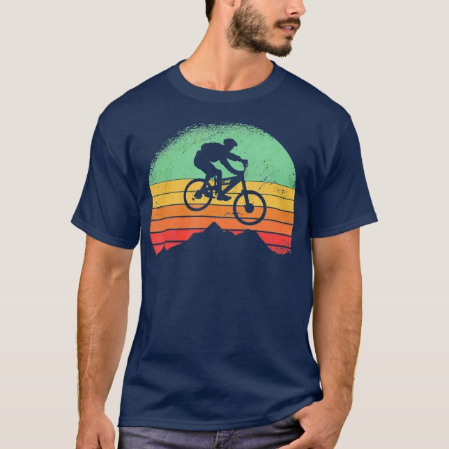 Mountainbike Downhill Vintag MTB Mountainbike T-Shirt (Vorderseite)