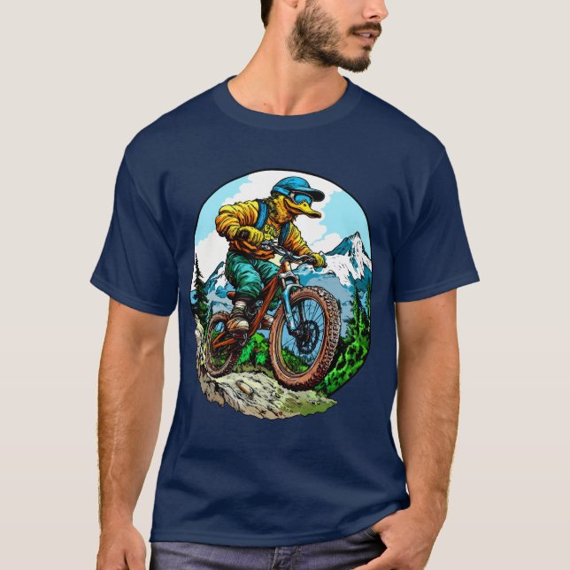 Mountainbike-Ente-T - Shirt (Vorderseite)