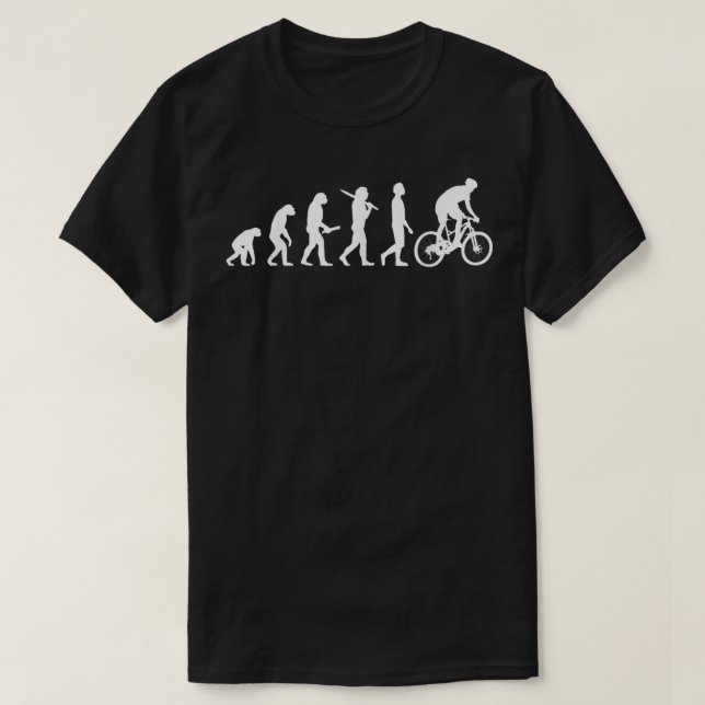 Mountainbike-Evolution für Mountainbiker T-Shirt (Design vorne)