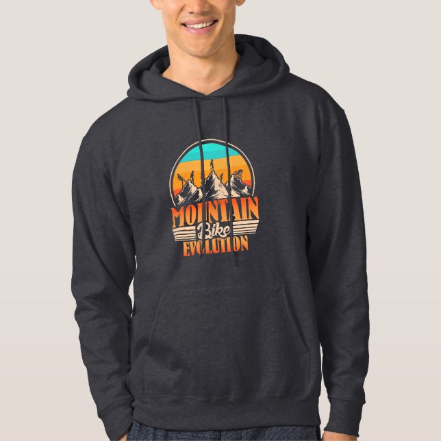 Mountainbike-Evolution Hoodie (Vorderseite)