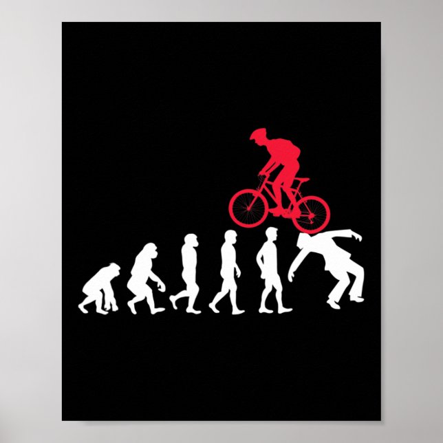 Mountainbike-Evolution Mtb-Crash Biker Radfahrer  Poster (Vorne)