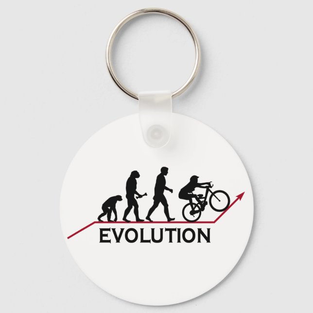 Mountainbike-Evolution Schlüsselanhänger (Vorderseite)