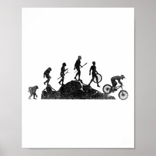 Mountainbike-Evolution Vintage-Mtb-Fahrrad Bike Poster