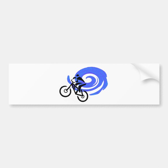 MOUNTAINBIKE-FADEN AUTOAUFKLEBER (Vorne)