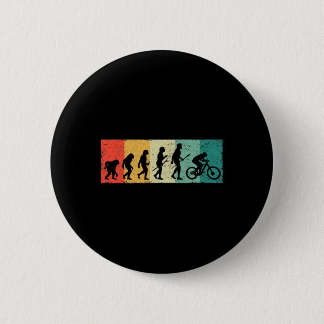 Mountainbike-Fahrer Mtb-Radsportler Evolution Abwä Button (Vorderseite)