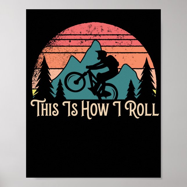Mountainbike Fahrrad Rad So fahre ich Poster (Vorne)
