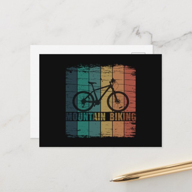 Mountainbike Feiertagspostkarte (Vorderseite/Rückseite Beispiel)