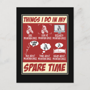 Mountainbike Funny MTB Spaß Bike Postkarte