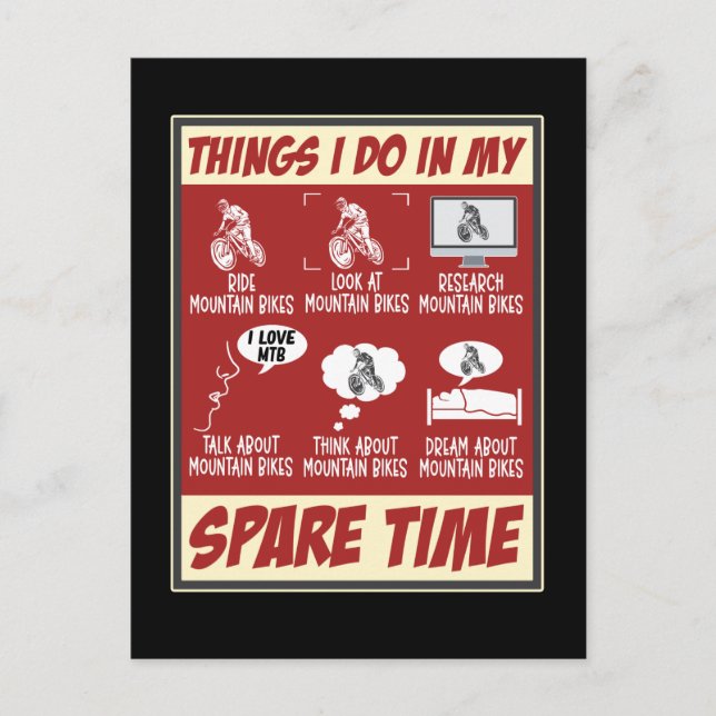 Mountainbike Funny MTB Spaß Bike Postkarte (Vorderseite)