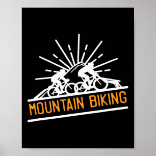 Mountainbike für Mountainbiking für Männer Frauen Poster