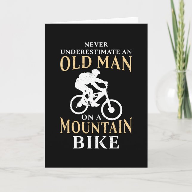 Mountainbike-Geschenk für Altenradfahrer Karte (Vorderseite)