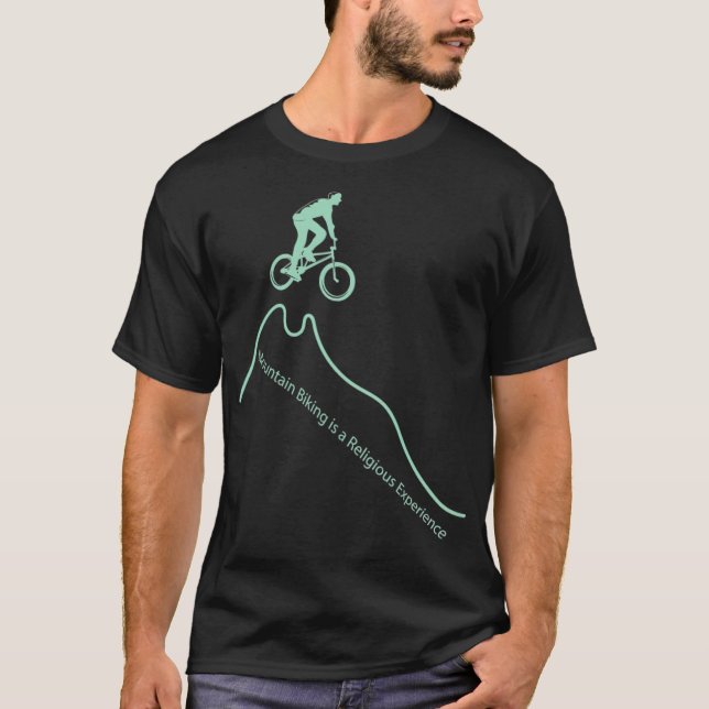 Mountainbike-Geschenk Radfahrer Evolution T-Shirt (Vorderseite)
