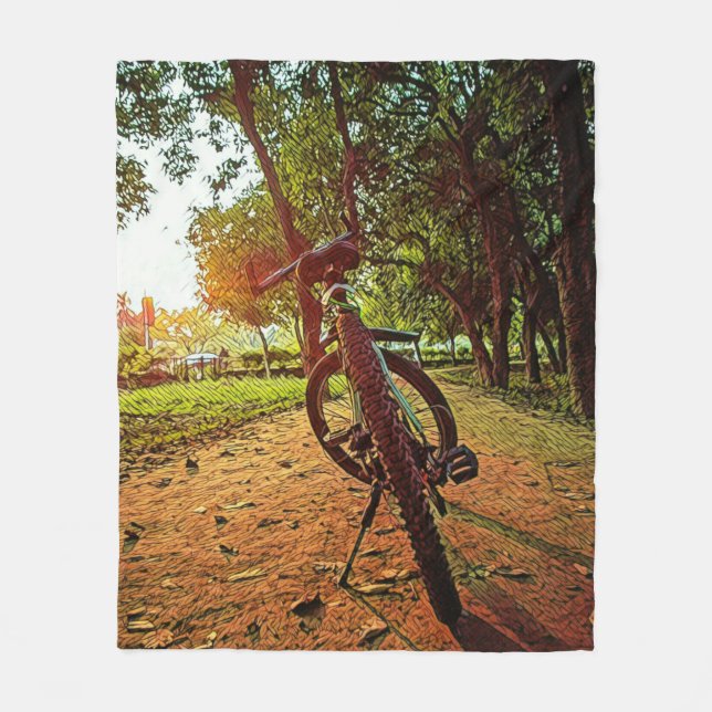 Mountainbike-Geschenke Fleecedecke (Vorderseite)