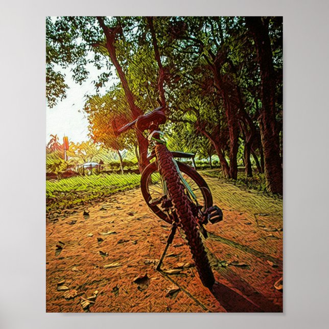 Mountainbike-Geschenke Poster (Vorne)