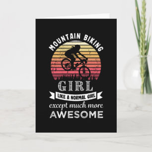 Mountainbike Girl Funny MTB Geschenk Karte