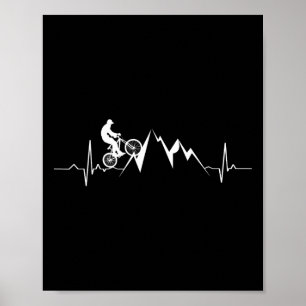 Mountainbike-Heartbeat-Bekleidung Radfahren Radspo Poster