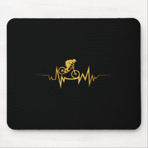Mountainbike-Herzschlag Cooler Spruch für Mountain Mousepad