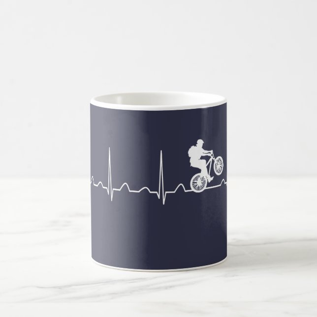 Mountainbike Herzschlag Kaffeetasse (Mittel)
