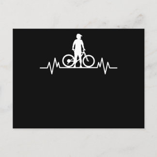 Mountainbike Herzschlag Mountain Bike Radfahren Ge Postkarte