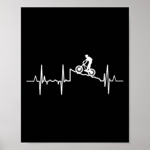 Mountainbike-Herzschlag Mountainbiker Herz Lin Poster