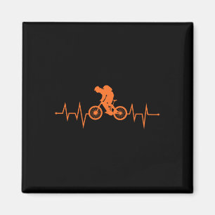 Mountainbike-Herzschlag MTB-Fahrer Mountainbiken  Magnet