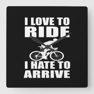 Mountainbike Humor - Fahrrad Zitat - Lustiges Radf Quadratische Wanduhr