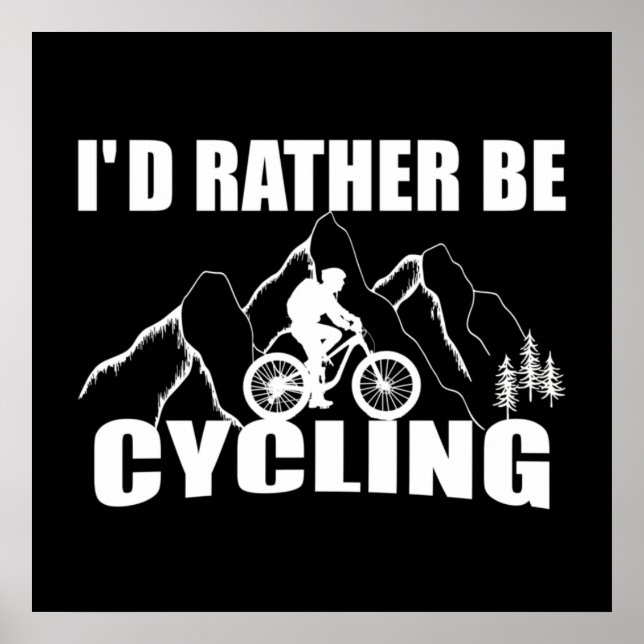 Mountainbike Humor - Lustiges Radfahren Poster (Vorne)