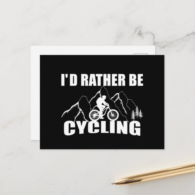 Mountainbike Humor - Lustiges Radfahren Postkarte (Vorderseite/Rückseite Beispiel)