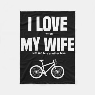 Mountainbike Ich liebe es, wenn meine Frau mir erl Fleecedecke