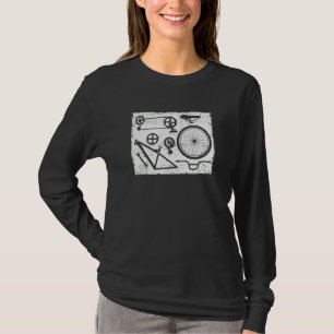 Mountainbike in Einzelteilen Fahrrad Rad Rad Risto T-Shirt