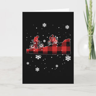 Mountainbike-Karo-Weihnachten Karte