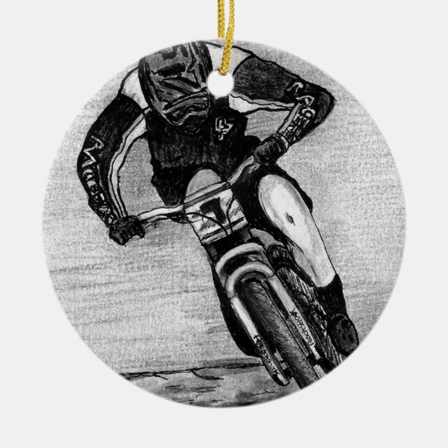 Mountainbike Keramik Ornament (Vorne)