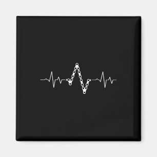 Mountainbike-Ketten-Herzschlag Mtb-Shirt-Geschenk  Magnet