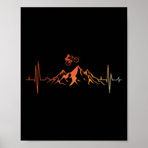 Mountainbike-Kunst für Männer Frauen Downhill-Moun Poster