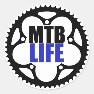 Mountainbike-Leben Runder Aufkleber