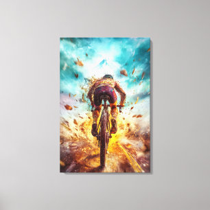 Mountainbike Legende - Dynamische Sportart Leinwanddruck